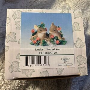 Brand New Fitz and Floyd Charming Tails Lucky I Found You Mouse Figurine Vintage